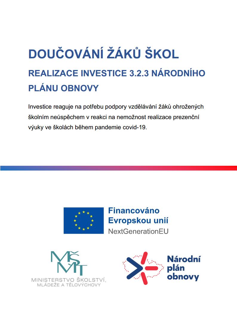 doucovani letak pro publicitu